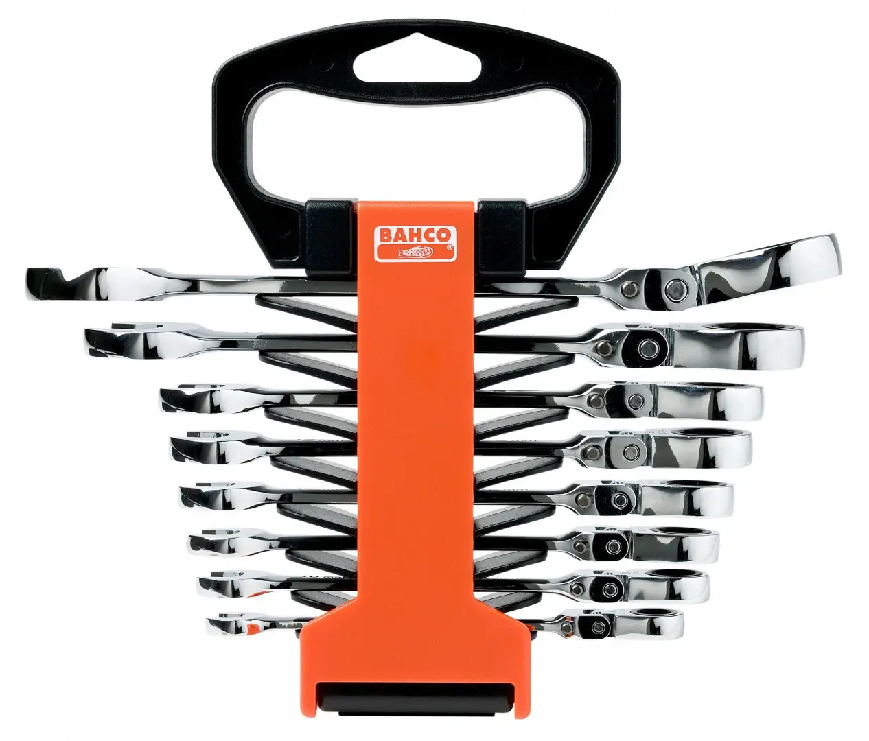 Klucze płasko-oczkowe z grzechtką uchylne 8-19 mm 8 cz. Dynamic-Drive Bahco (nr kat. 41RM/SH8)