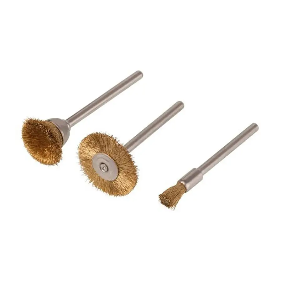 Zestaw mini szczotek drucianych drut mosiężny 3 szt. WOLFCRAFT (nr kat. 2740000)
