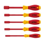Zestaw wkrętaków 5szt. VDE HEX nasadowych SoftFinish WIHA (nr kat. 29466)