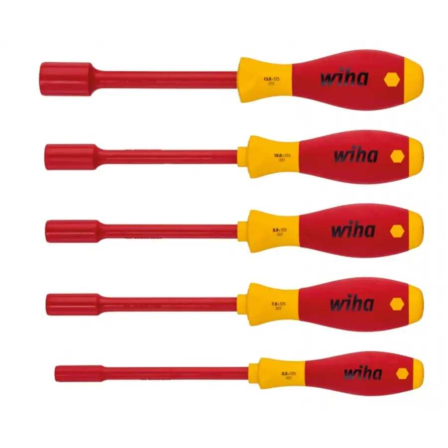 Zestaw wkrętaków 5szt. VDE HEX nasadowych SoftFinish WIHA (nr kat. 29466)