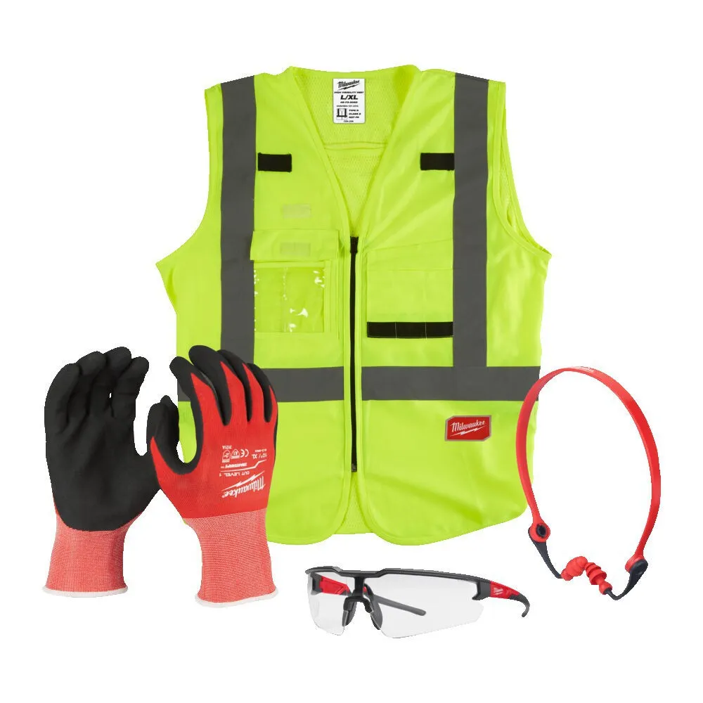 Zestaw akcesoriów BHP na budowę rozm. XL MILWAUKEE (nr kat. 4932492063)