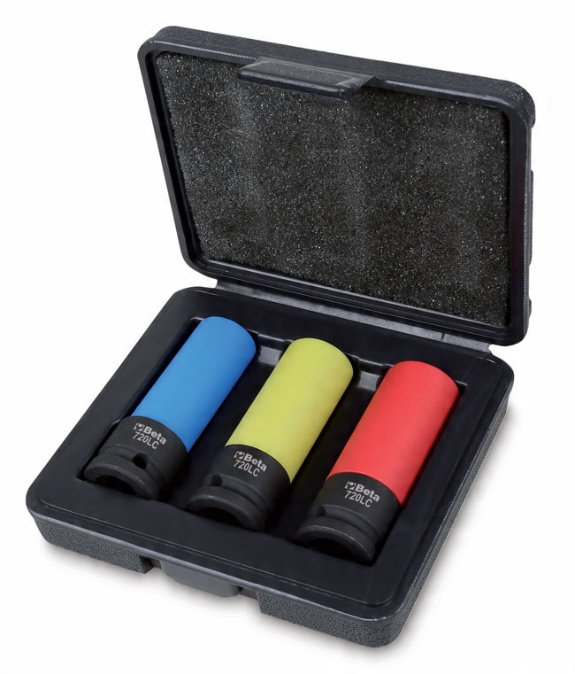 Zestaw 3 nasadek udarowych 1/2'' do felg aluminiowych 17-19-21 mm BETA ( nr kat. 720LC/C3)