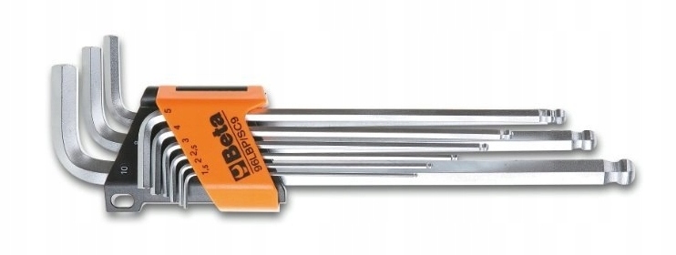 Zestaw 9 kluczy trzpieniowych imbusowych długich z kulką 1.5-10 mm BETA (nr kat. 96LBP/SC9)