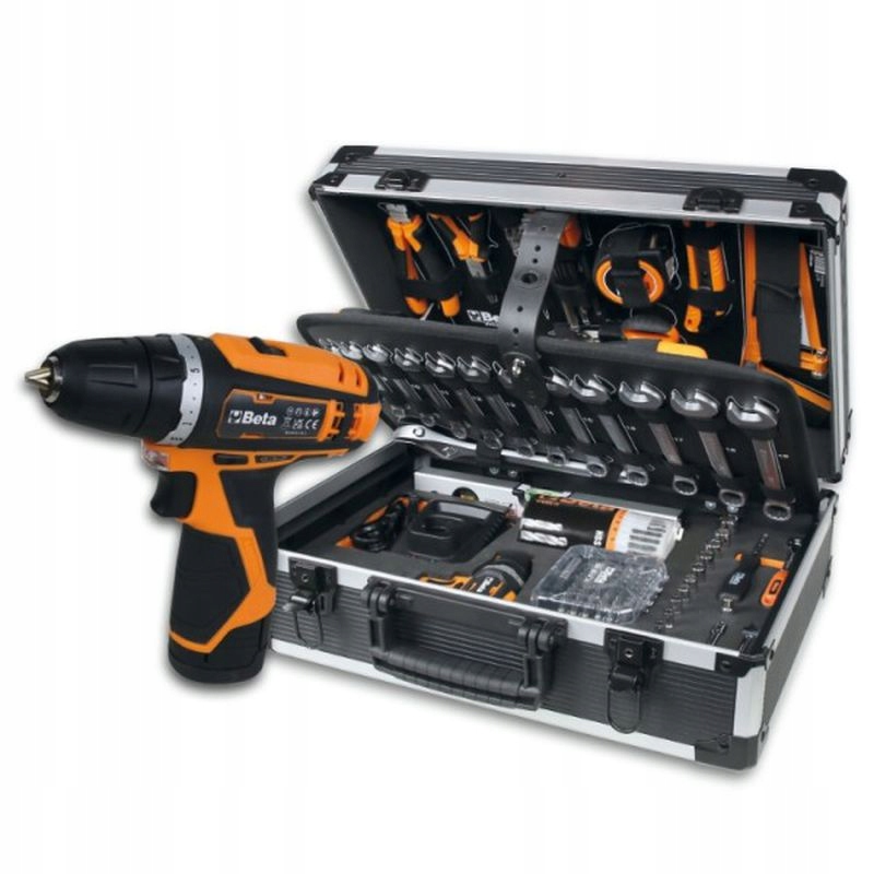 Zestaw narzędzi + wkrętarka 12V w walizce 147 elementów BETA (nr kat. BW2056E/12V/19P)