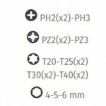 Zestaw bitów udarowych w etui 16 elementów BETA (nr kat. 862XP/A16)