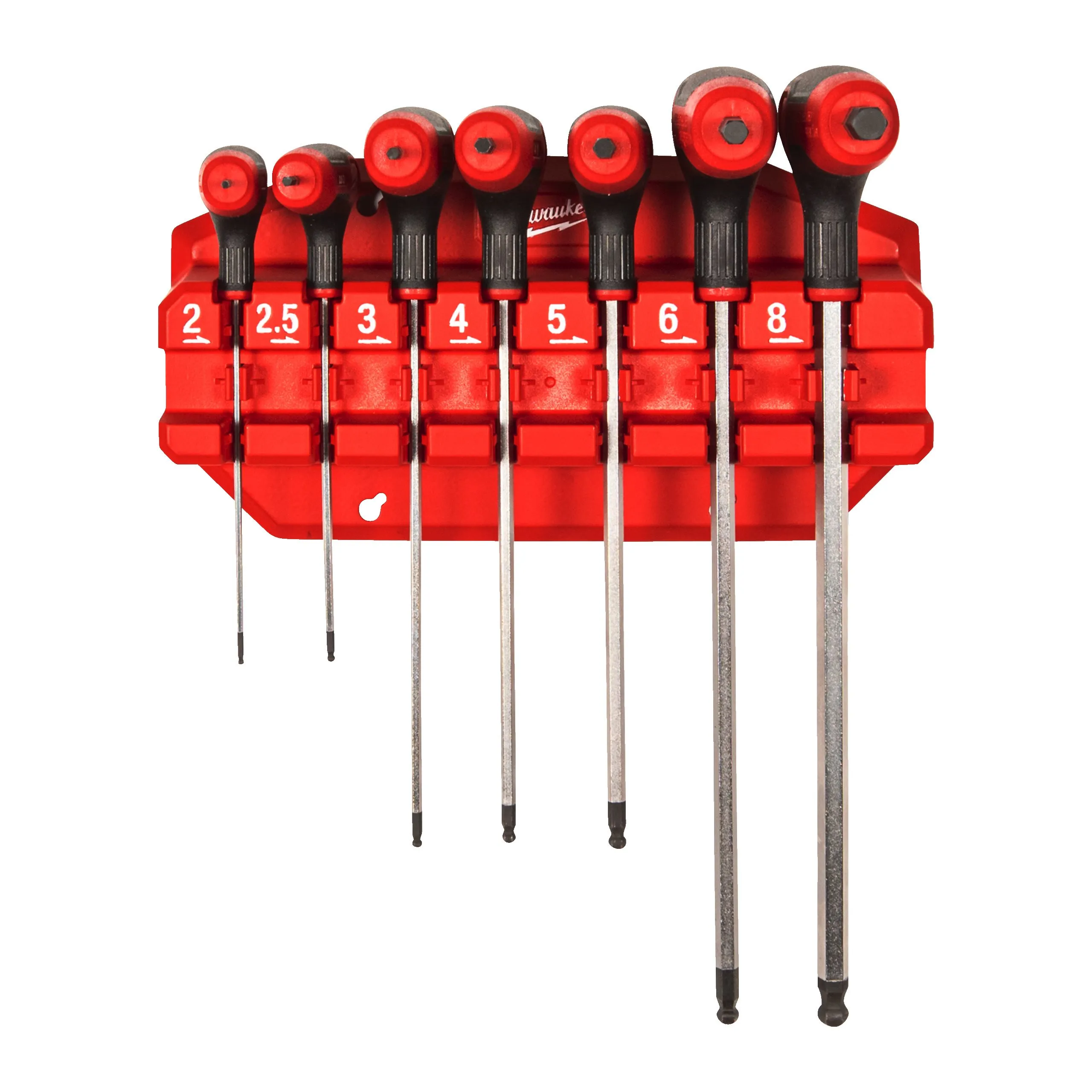 Zestaw 7 kluczy trzpieniowych imbusowych z kulką T-kształtnych 2-8 mm Comfort Grip