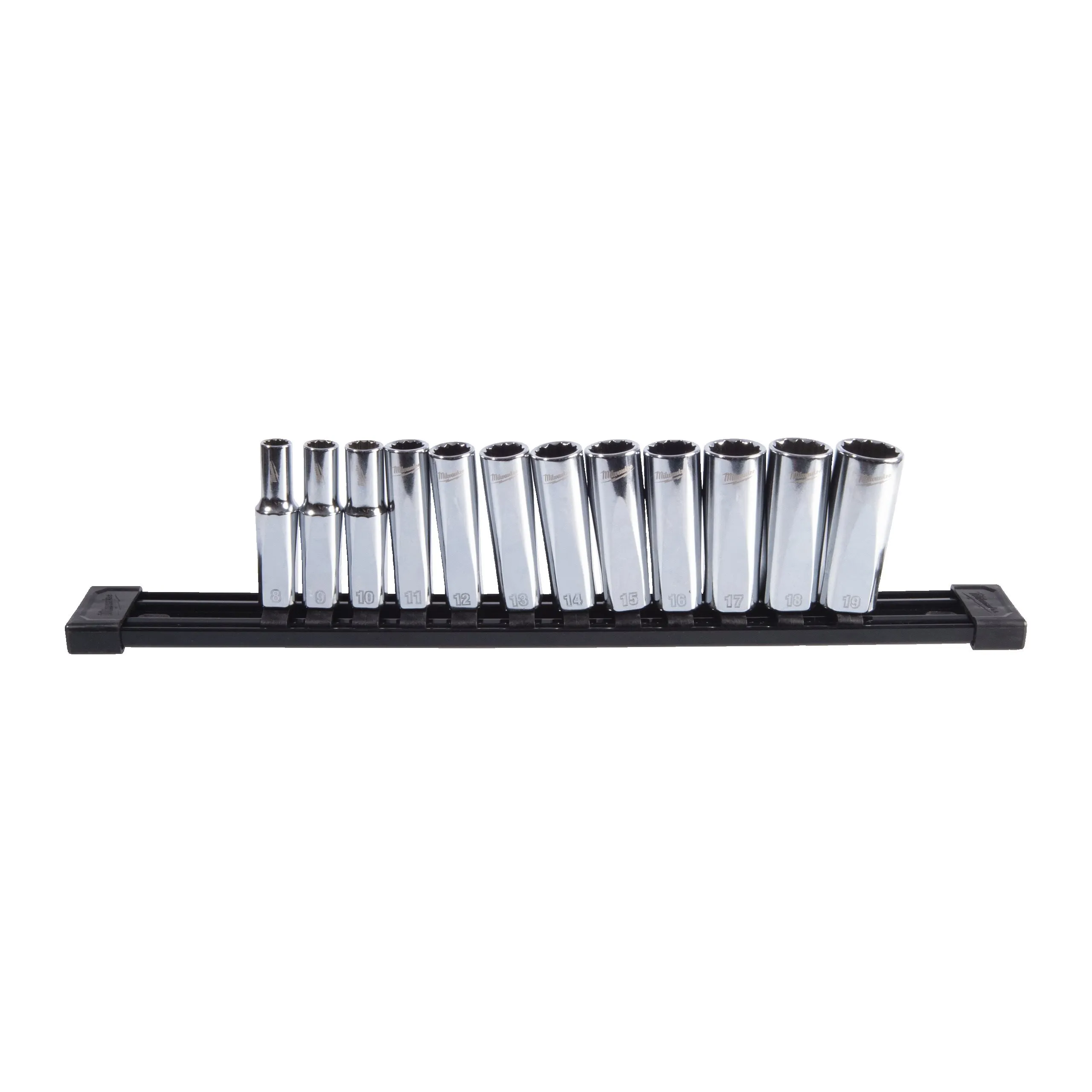 Zestaw 12 nasadek 3/8'' długich 12-kątnych 8-19 mm