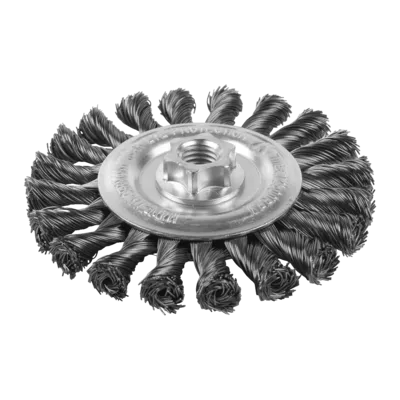 Szczotki tarczowe do małych szlifierek kątowych, z wiązanym drutem