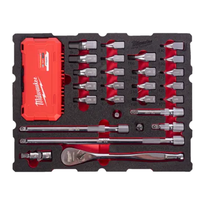 Wkładka piankowa do PACKOUT™ 67szt. grzechotki ½″ + nasadki wkrętakowe Milwaukee
