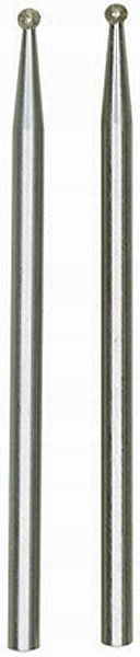 Końcówka szlifierska diamentowa 'kula’ fi 1.0 mm 2 szt. trzpień fi 2.35 mm PROXXON