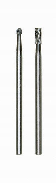 Frezy z węglika wolframu zestaw mix 2 szt. trzpień fi 2.35 mm PROXXON