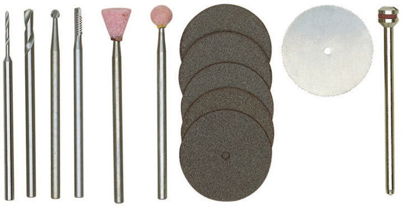 Zestaw modelarski 13 elementów trzpień fi 2.35 mm PROXXON