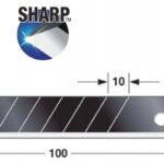 Ostrze łamane 'Razar Black’ 18 mm 10 szt. LCB50RBC TAJIMA