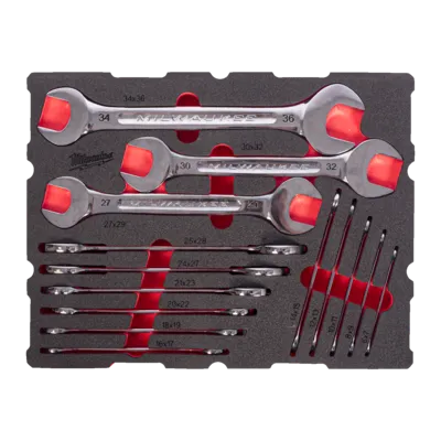 Double Open End Spanner Set Packout Foam Insert