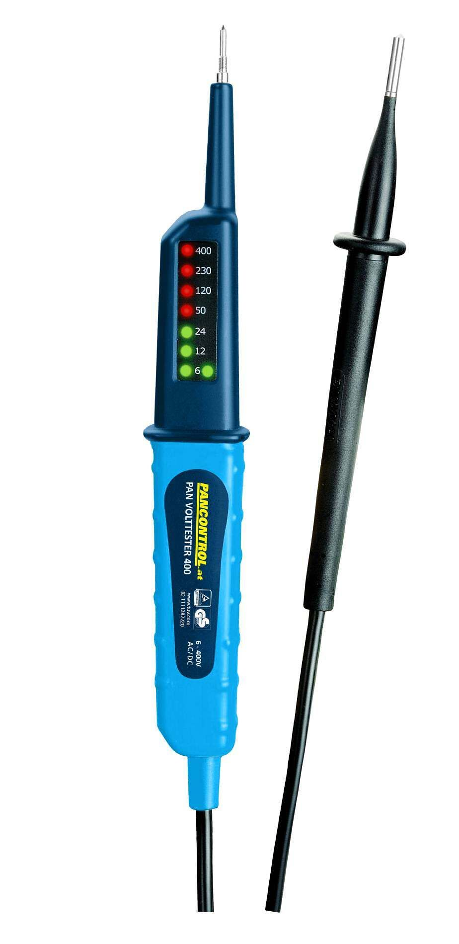Tester napięcia 2-biegunowy PAN VOLTTESTER 400 wskaźnik LED 6-400 V AC/DC KAT III 400V Pancontrol