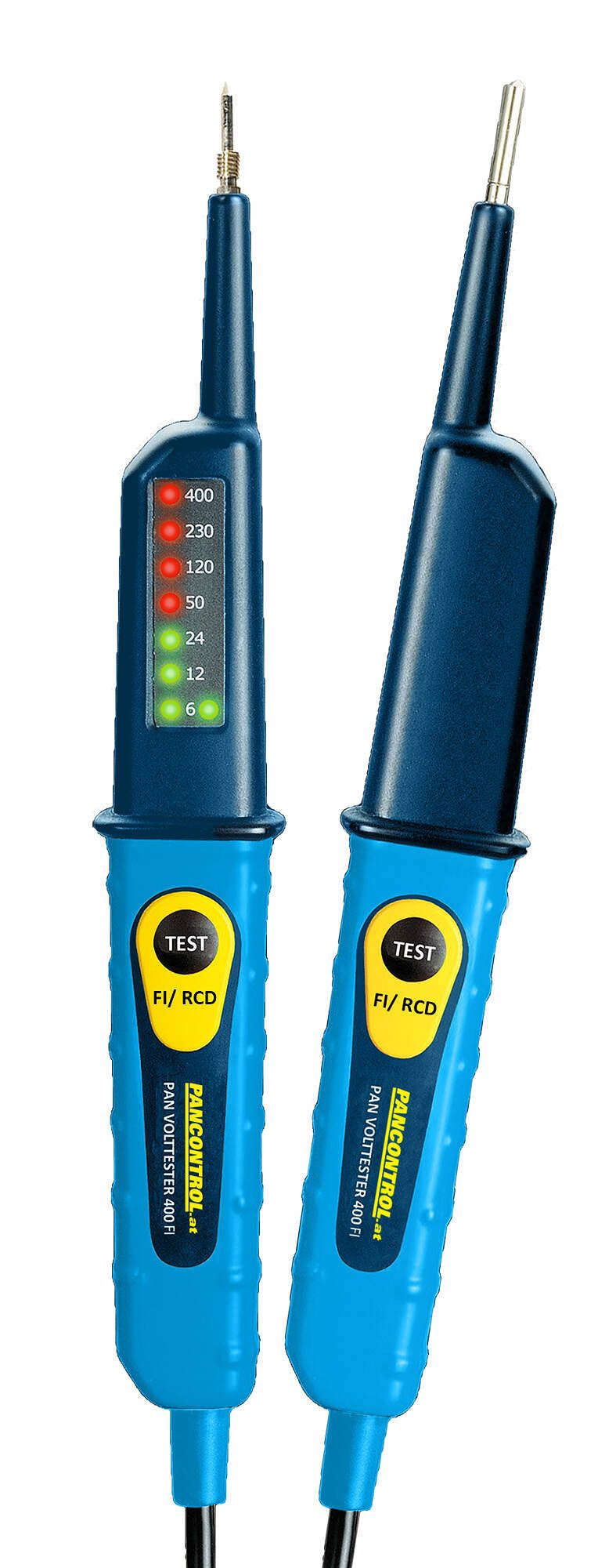 Tester napięcia 2-biegunowy PAN VOLTTESTER 400 FI wskaźnik LED 6-400 V AC/DC / RCD 30mA Pancontrol