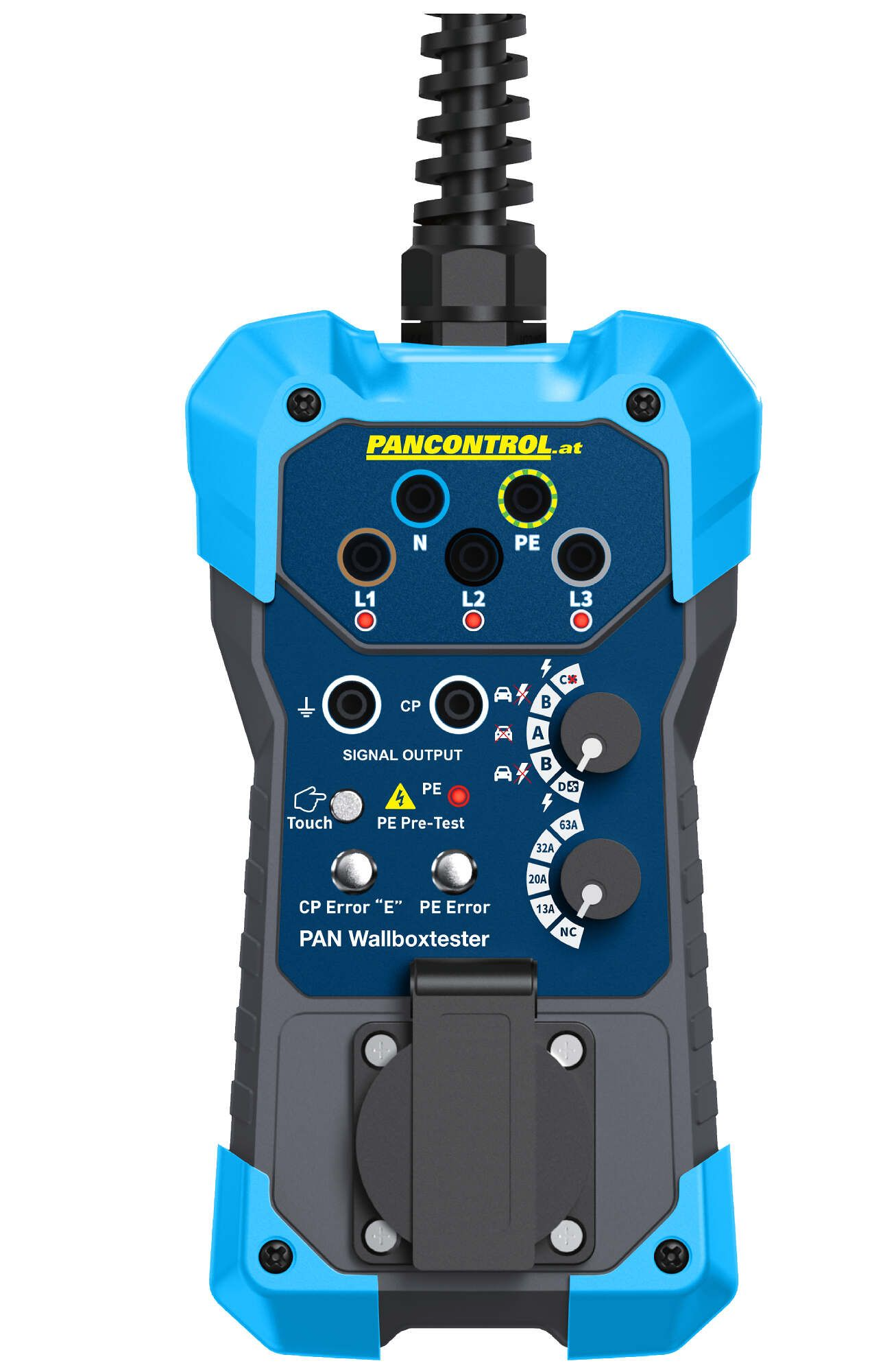 Adapter testowy PAN WALLBOXTESTER do stacji ładowania AC pojazdów elektrycznych KAT III 600V Pancontrol