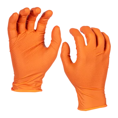 Orange Disposable Nitrile Gloves